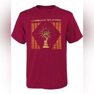 Outerstuff Men's FIFA World Cup Trophy Short Sleeve Tee Qatar 2022